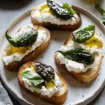 5-Ingredient Shishito Pepper and Burrata Crostini