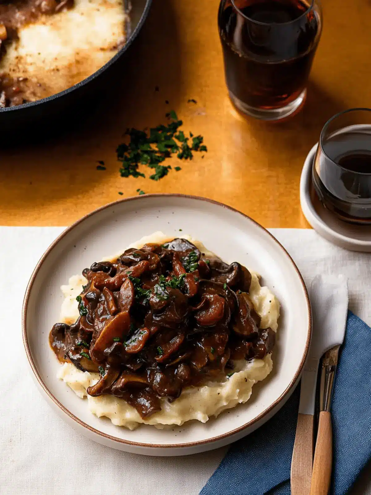 Mushroom Bourguignon