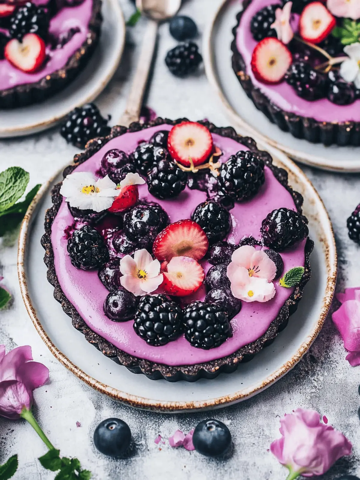 No Bake Blackberry Tart