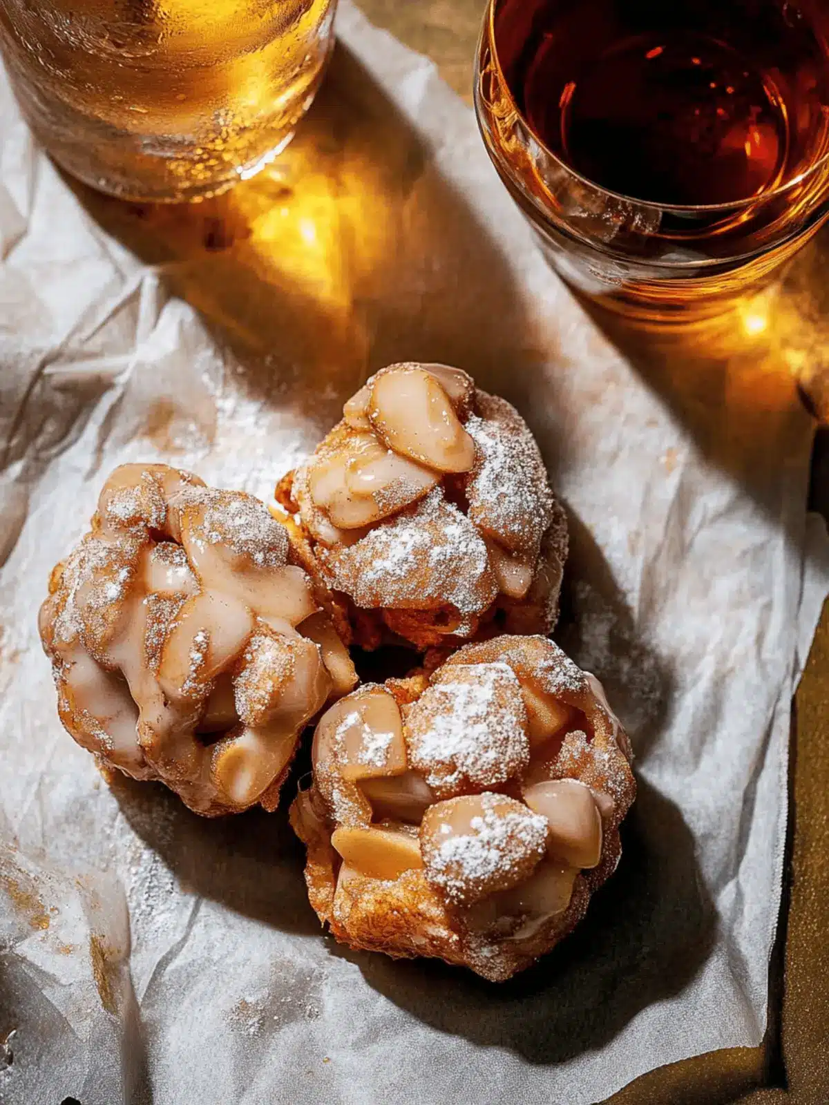 Boozy Bourbon Apple Fritters