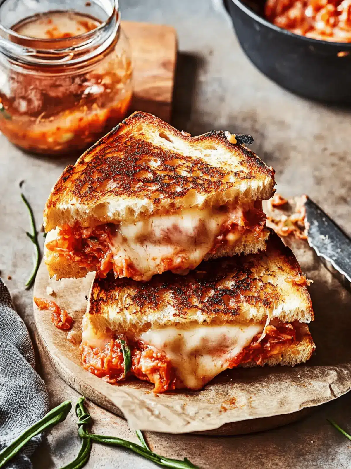 Viral Kimchi Grilled Cheese