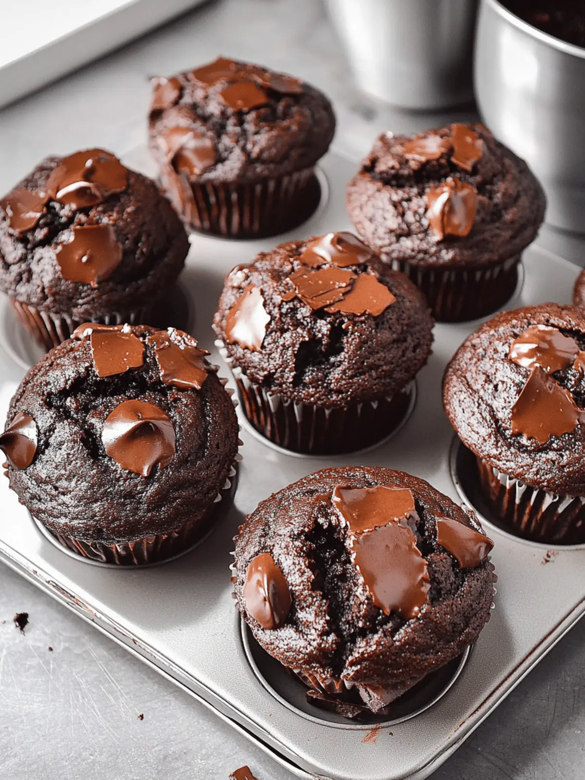 Sour Cream Double Chocolate Muffins