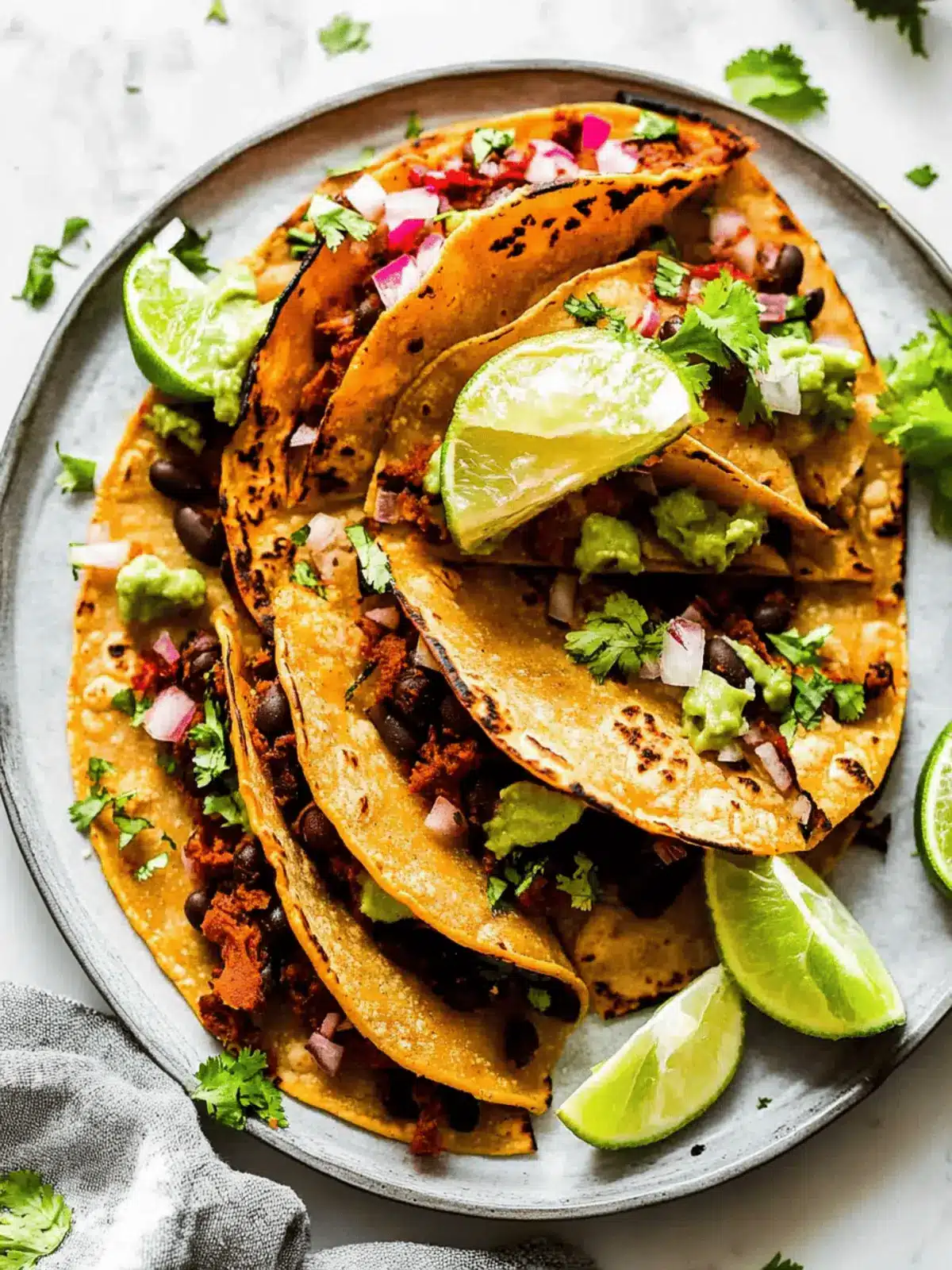 Crispy Sheet Pan Black Bean Tacos (Vegetarian)