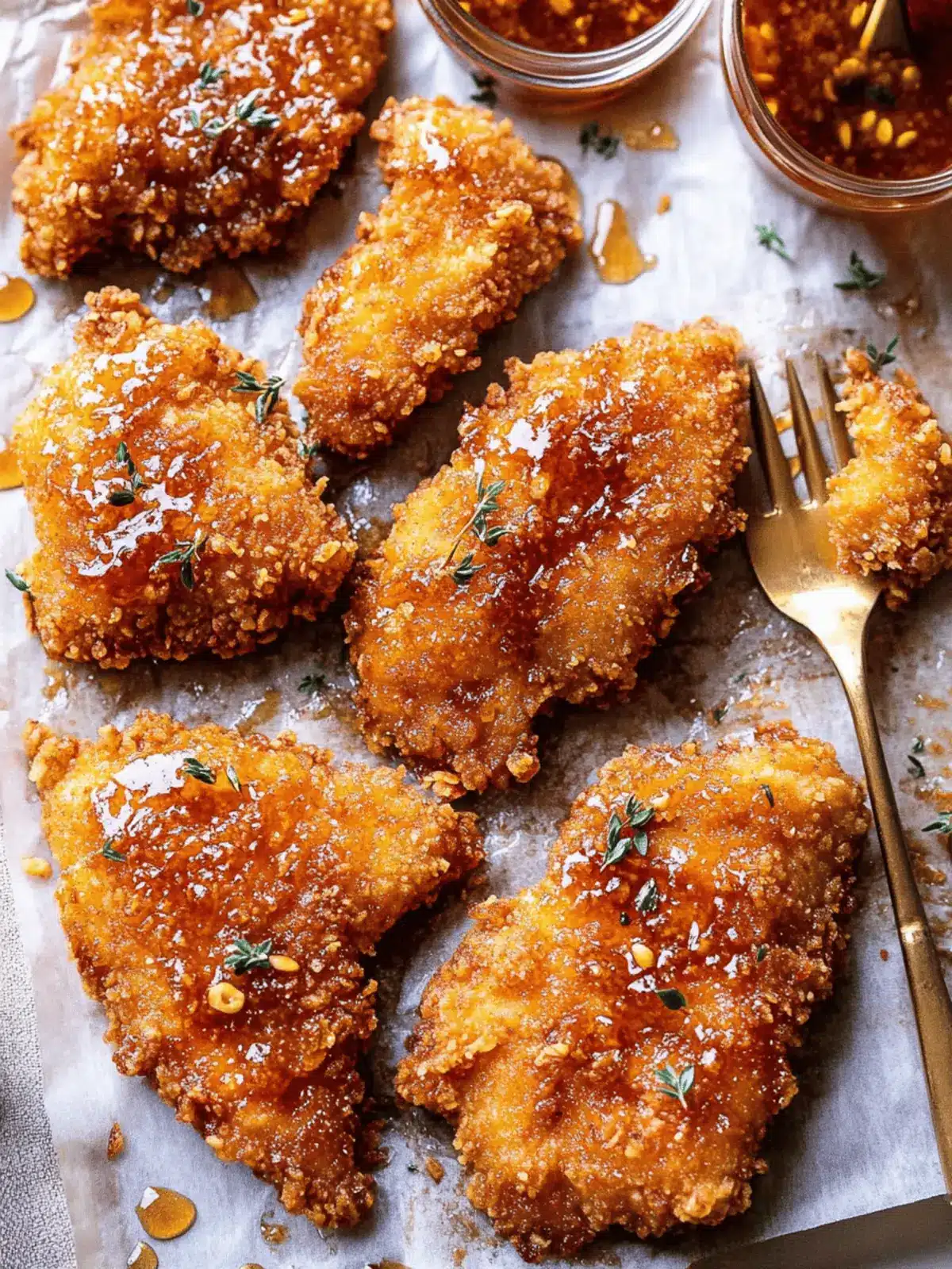 Baked Crunchy Hot Honey Chicken
