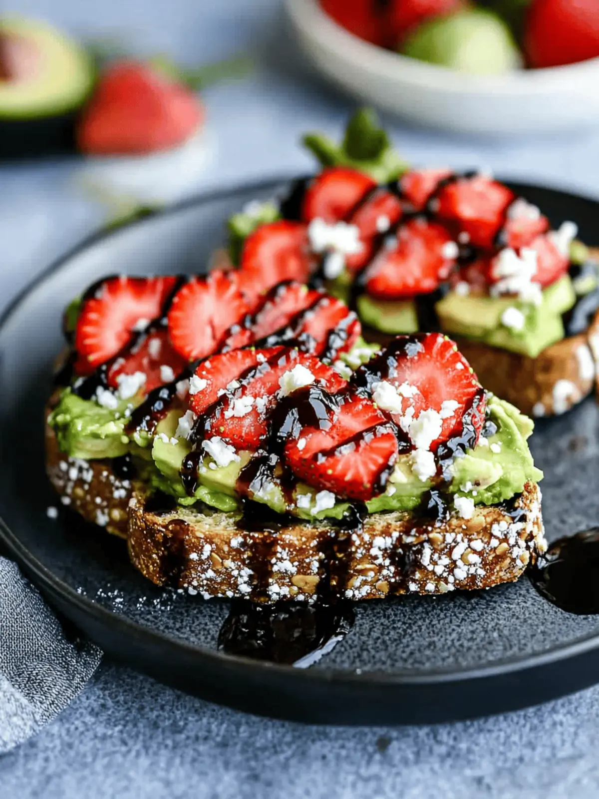Balsamic Strawberry Avocado Toast