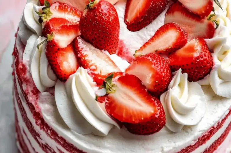 Strawberry Shortcake Layer Cake (Sponge Cake)