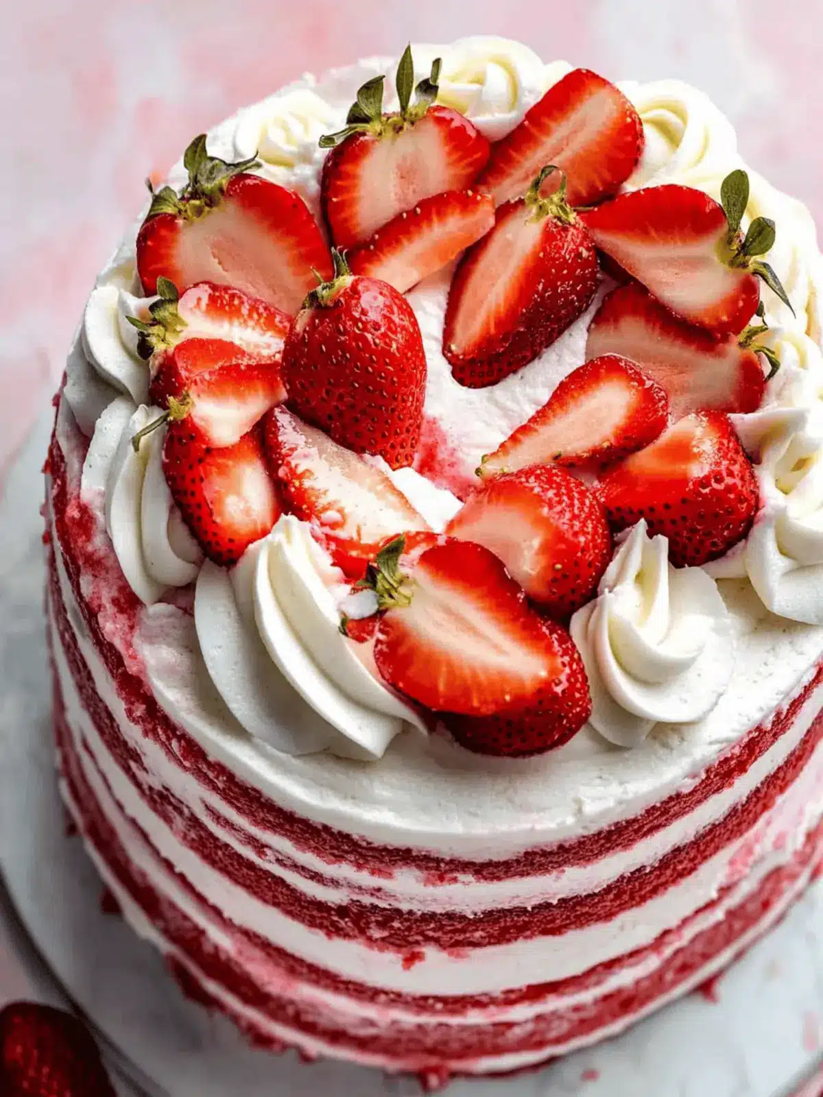 Strawberry Shortcake Layer Cake (Sponge Cake)
