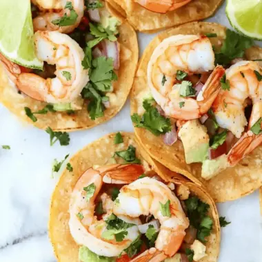 Oven Baked Shrimp Tostadas