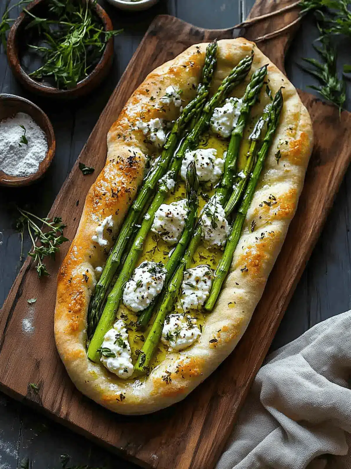 Asparagus and Ricotta Flatbread