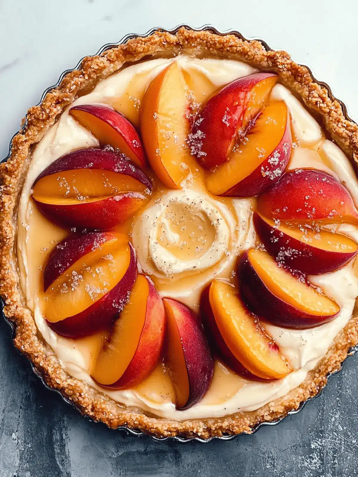 White Peach Mascarpone Tart
