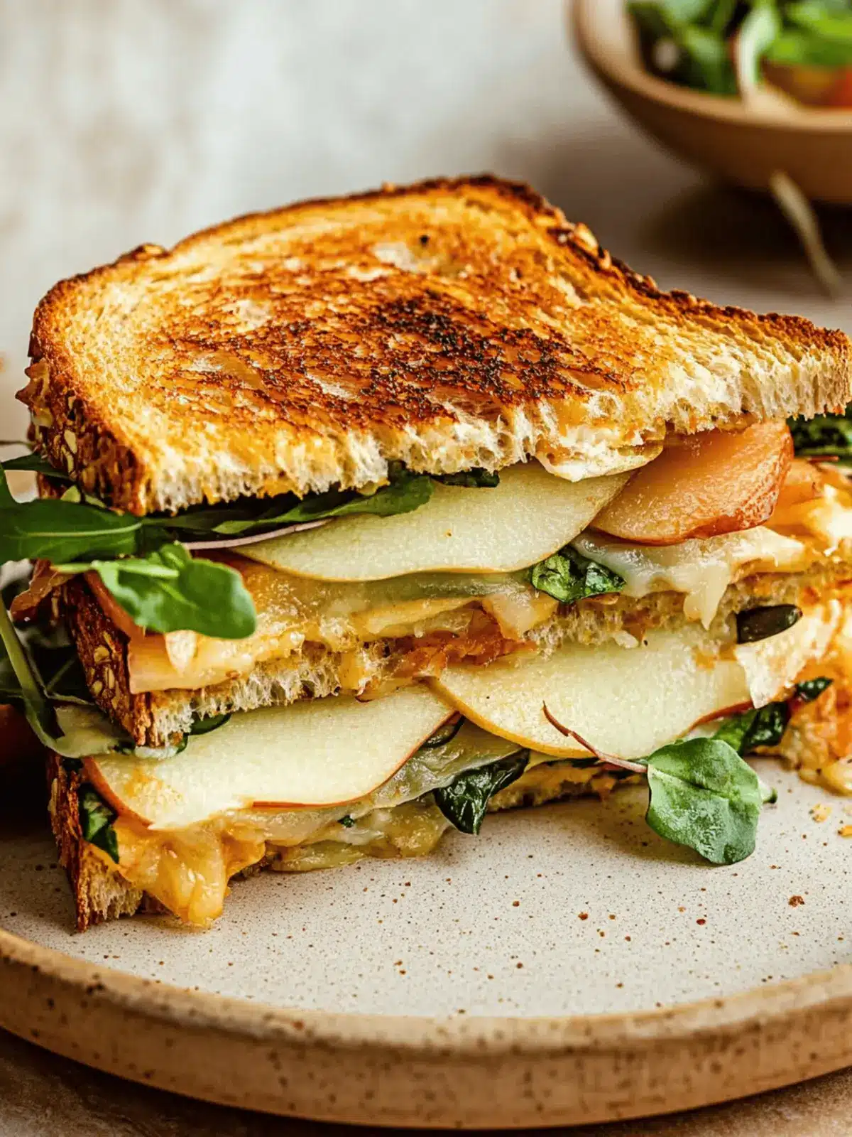 The Ultimate Spicy Cheddar & Apple Fall Veggie Sandwich