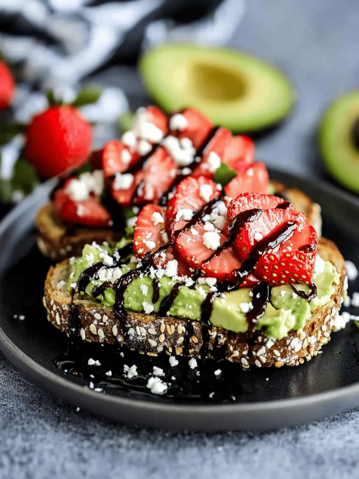 Balsamic Strawberry Avocado Toast