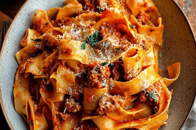 Creamy Calabrian Chili Pappardelle with Sausage & Fennel