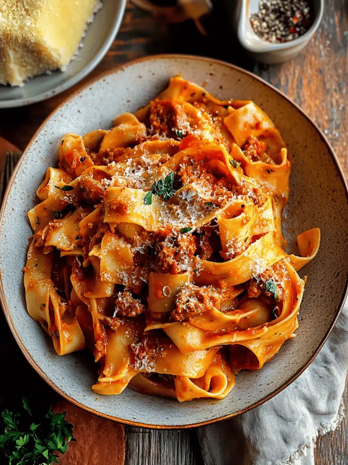 Creamy Calabrian Chili Pappardelle with Sausage & Fennel