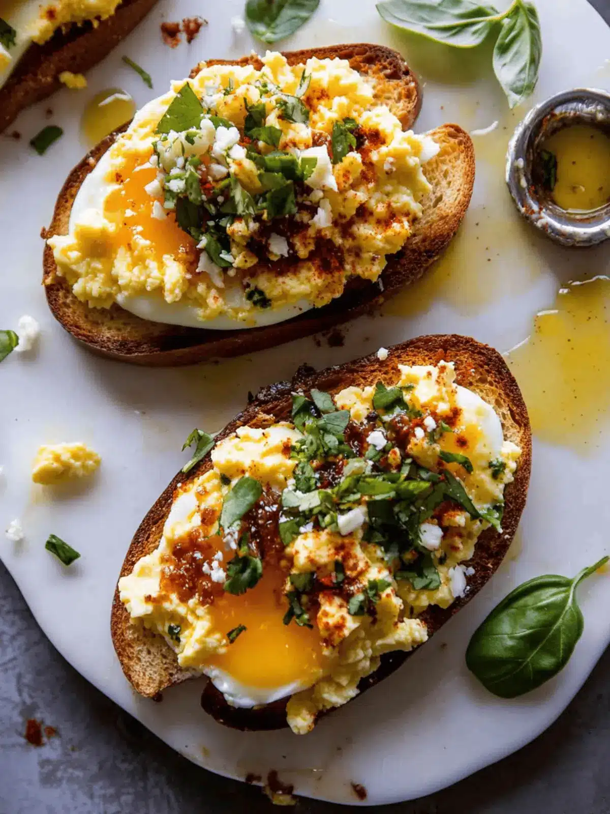 Dad's Easy Cheesy Eggs with Chili Butter