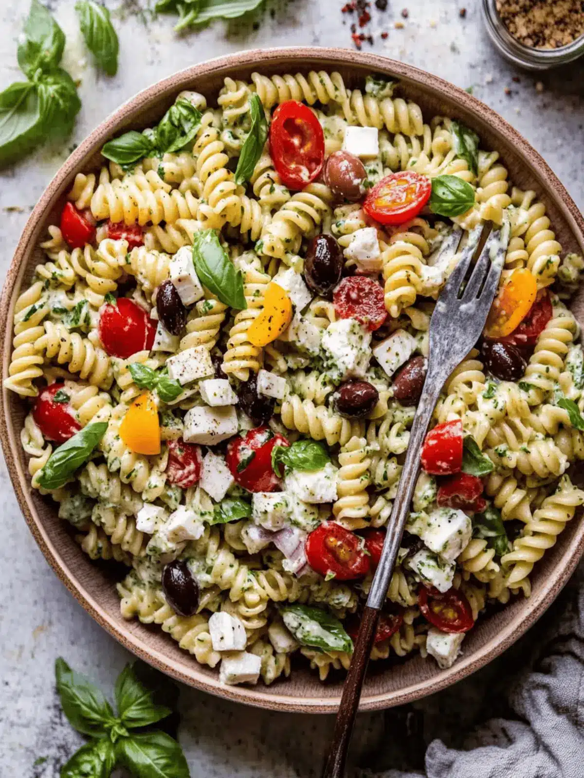 Greek Olive Pasta Salad