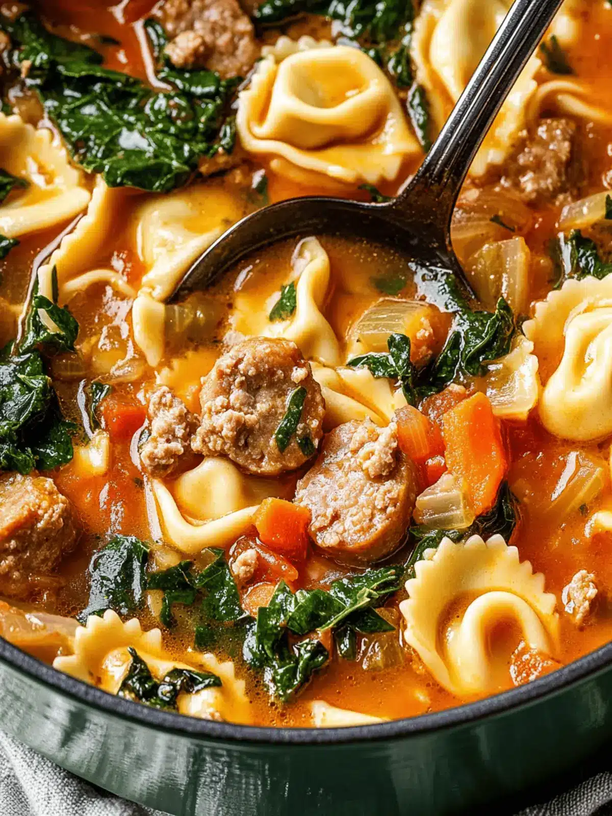 Creamy Tortellini and Sausage Soup