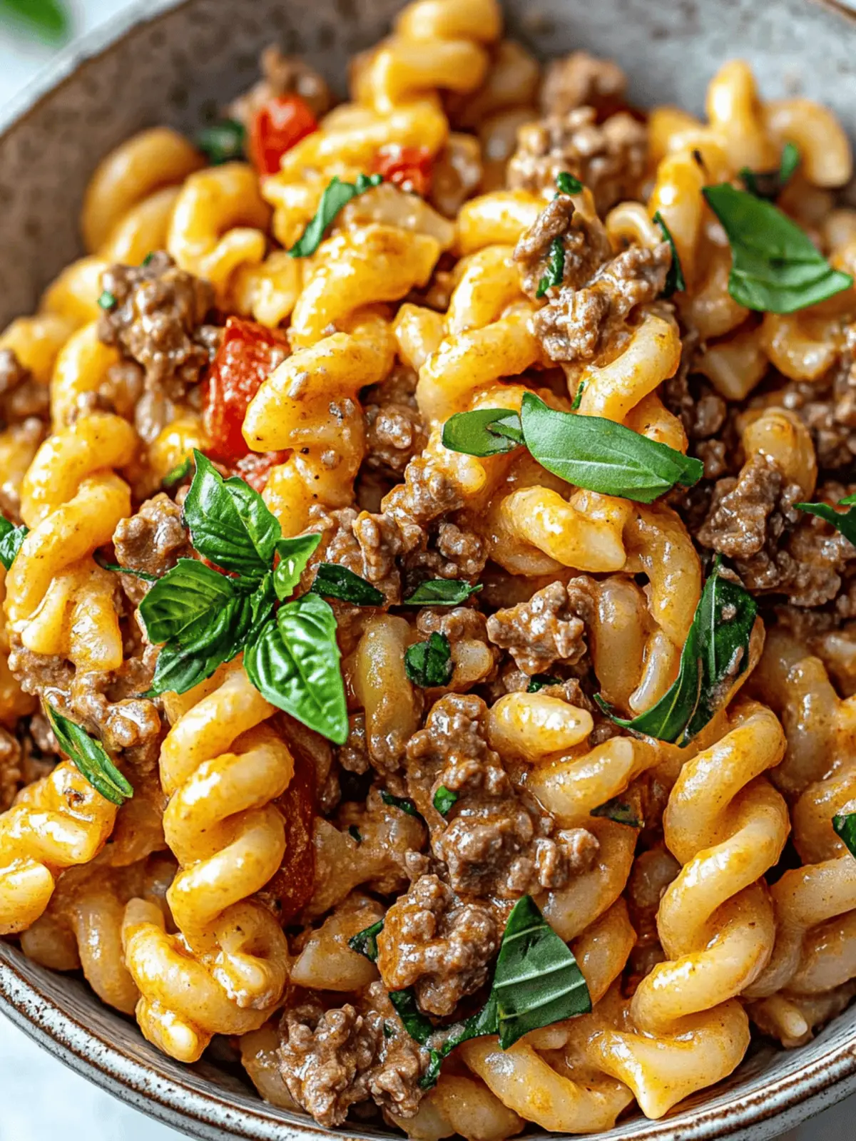 High-Protein Creamy Beef Pasta