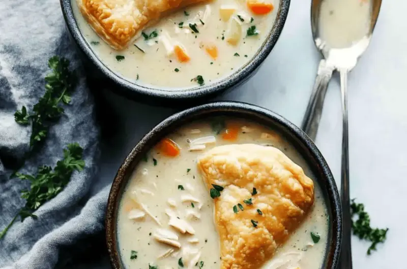 Slow Cooker Chicken Pot Pie Soup