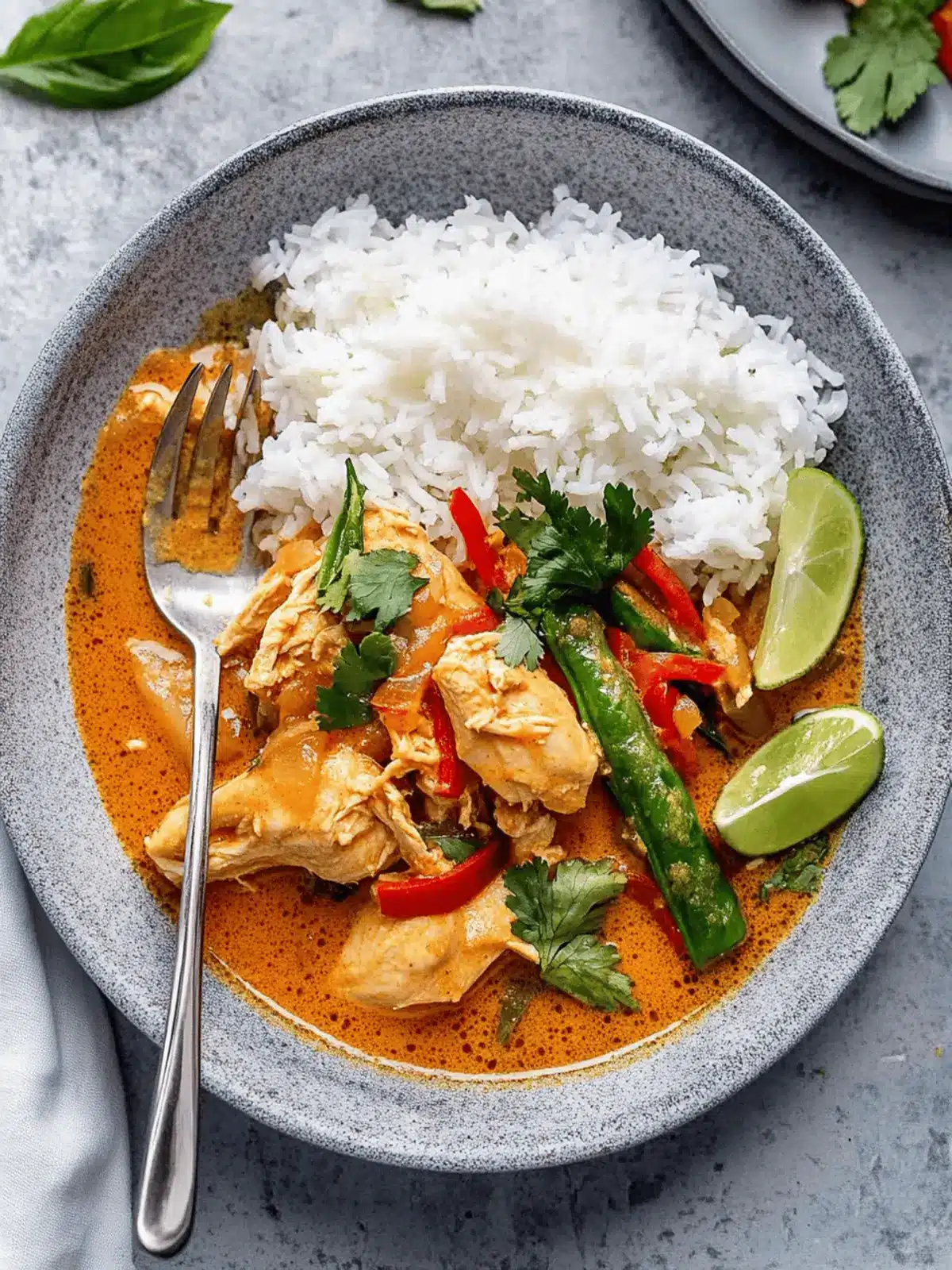 Slow Cooker Thai Red Curry Chicken and Veggies