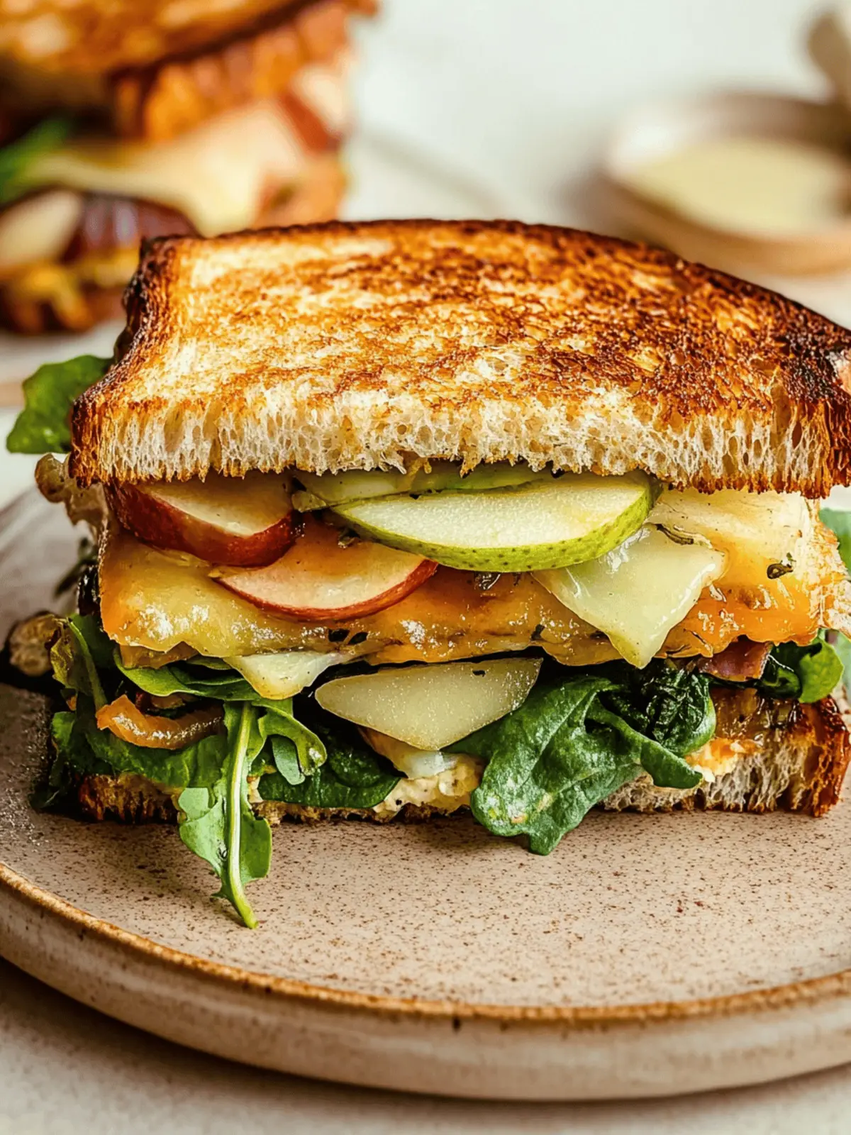 The Ultimate Spicy Cheddar & Apple Fall Veggie Sandwich