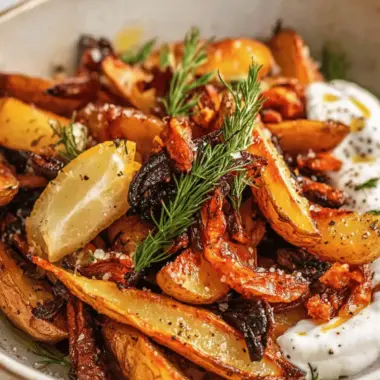 Crispy Roasted Potatoes with Salted Lemon