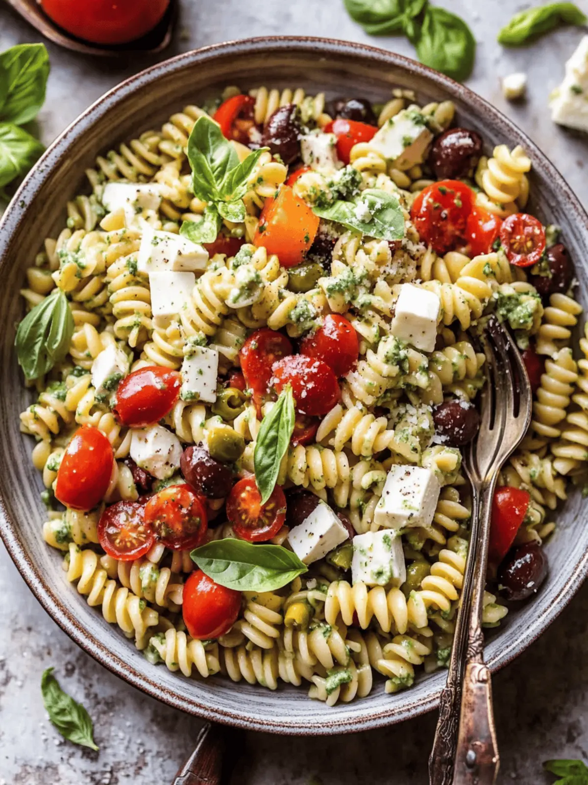 Greek Olive Pasta Salad