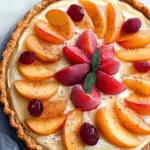 White Peach Mascarpone Tart