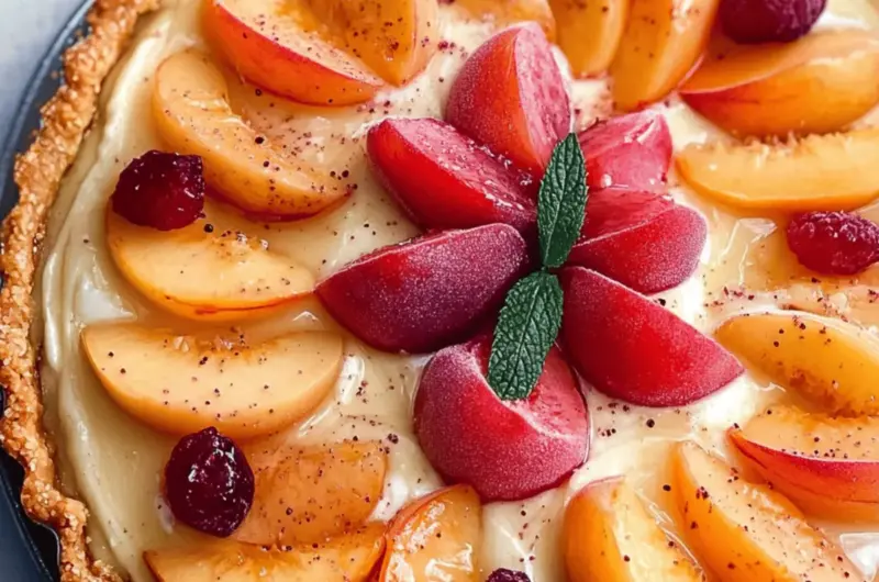 White Peach Mascarpone Tart