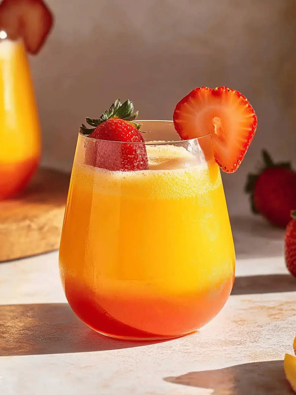 Strawberry Sunrise Mimosa