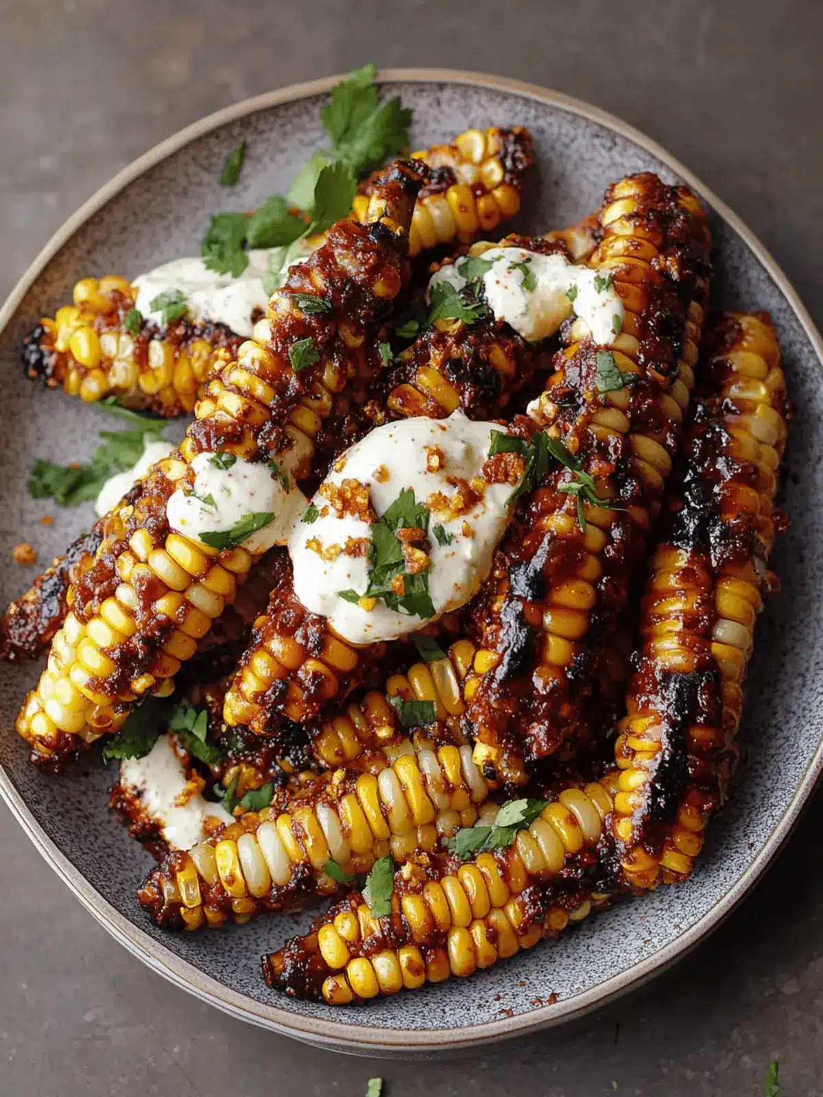 Vegan Corn Ribs with Aleppo Chili Butter & Lime Zest Cream Cheese