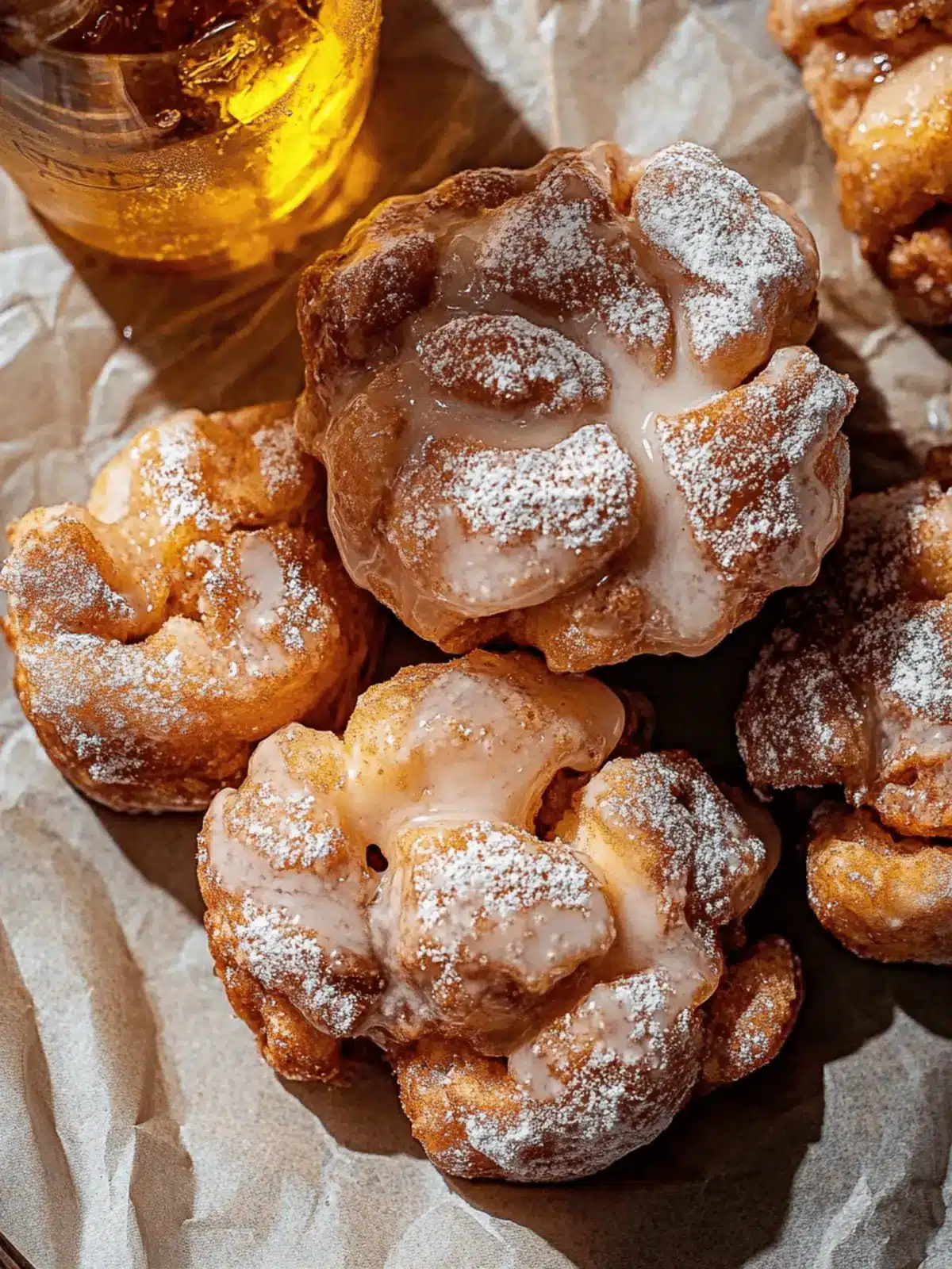 Boozy Bourbon Apple Fritters