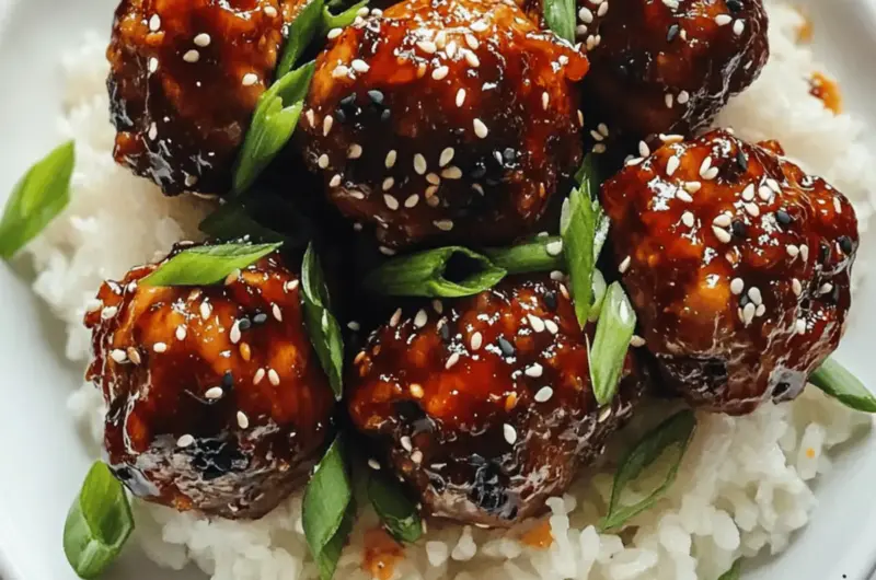 Sweet & Spicy Korean Chicken Meatballs