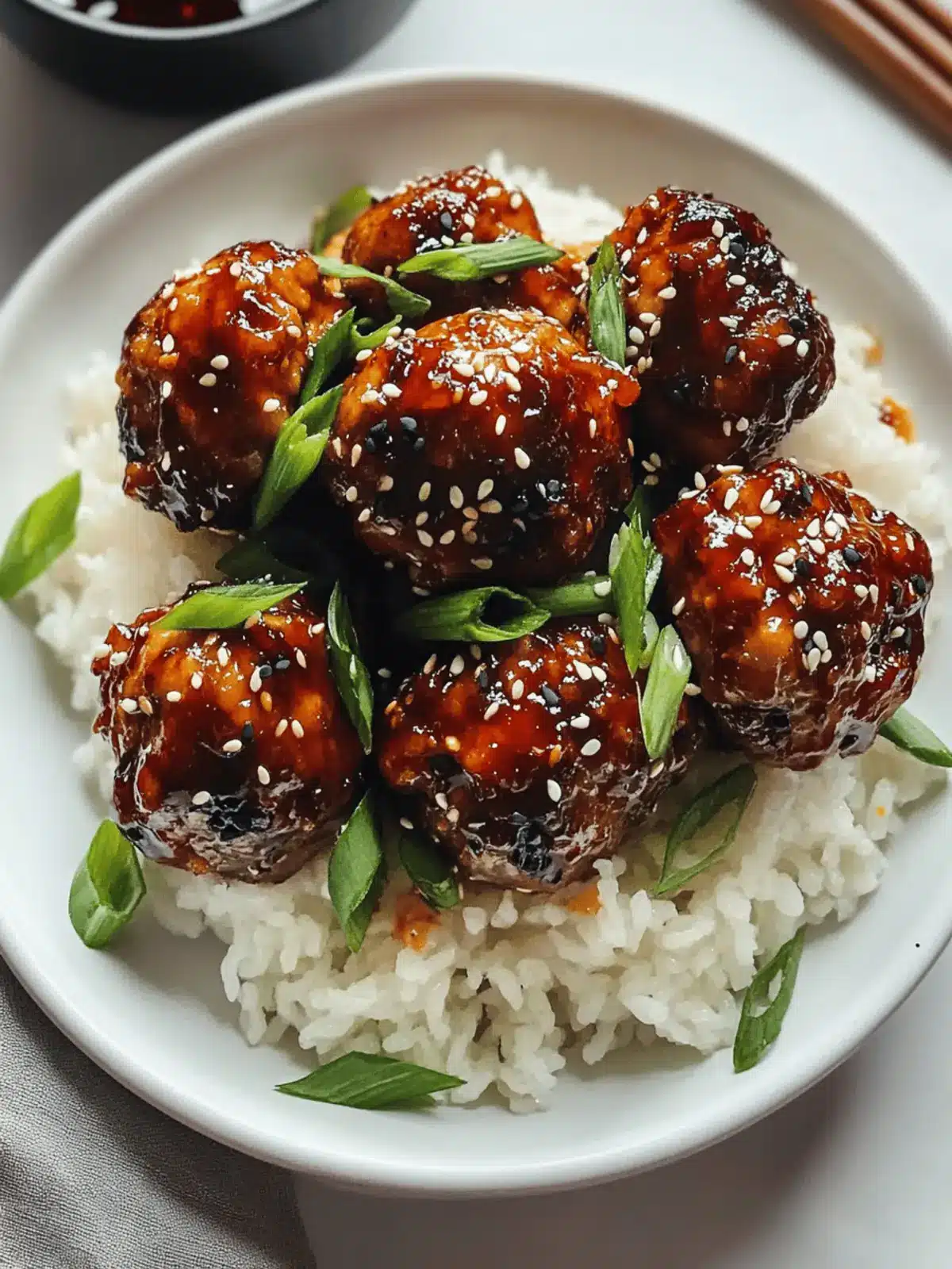 Sweet & Spicy Korean Chicken Meatballs
