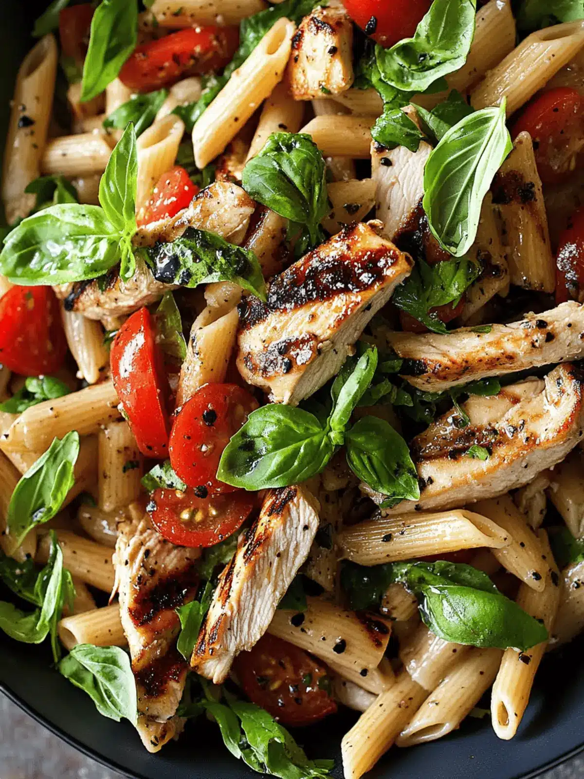Grilled Chicken Pasta Salad with Balsamic Vinaigrette