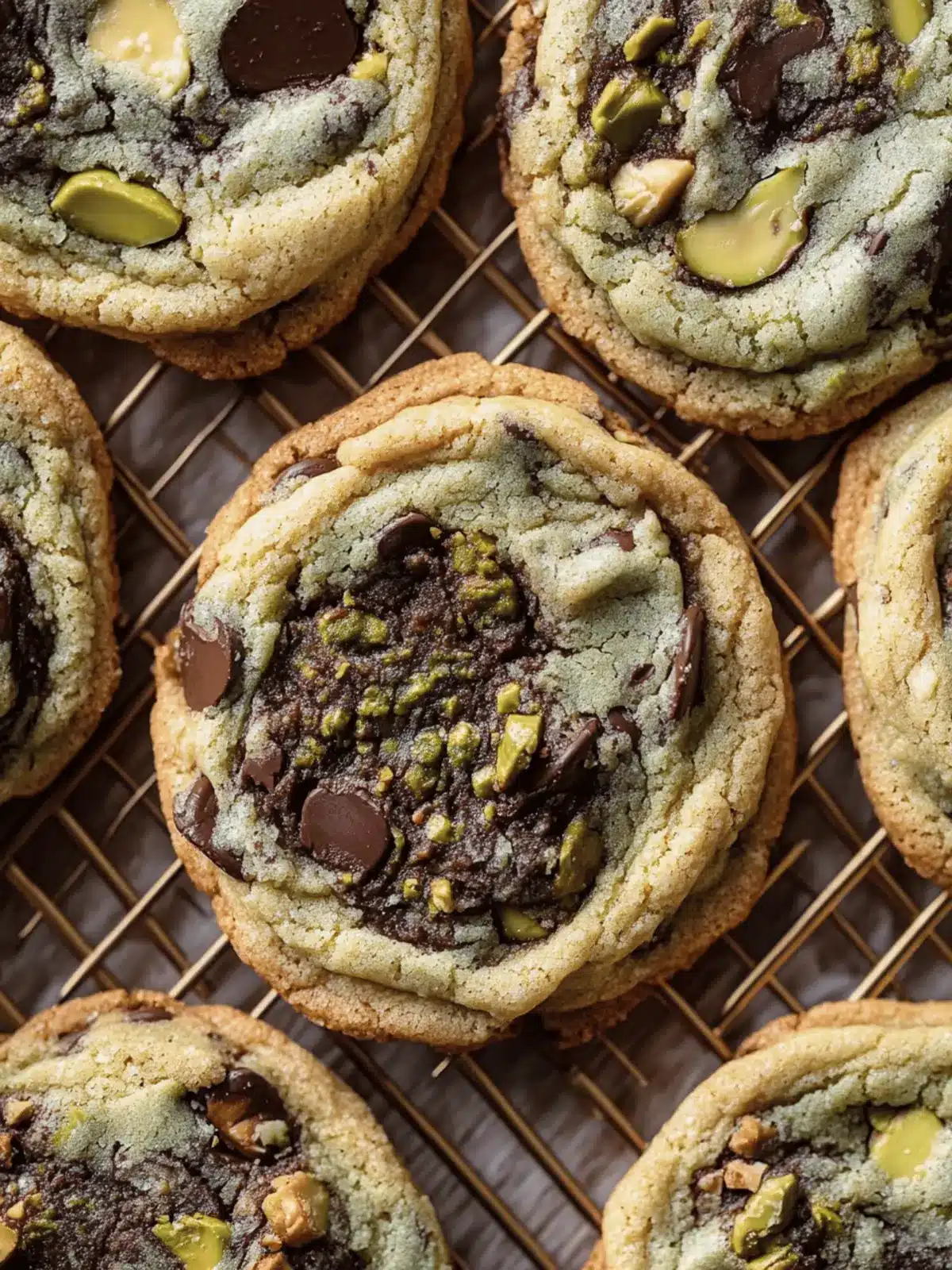 Pistachio Cream Chocolate Chip Cookies