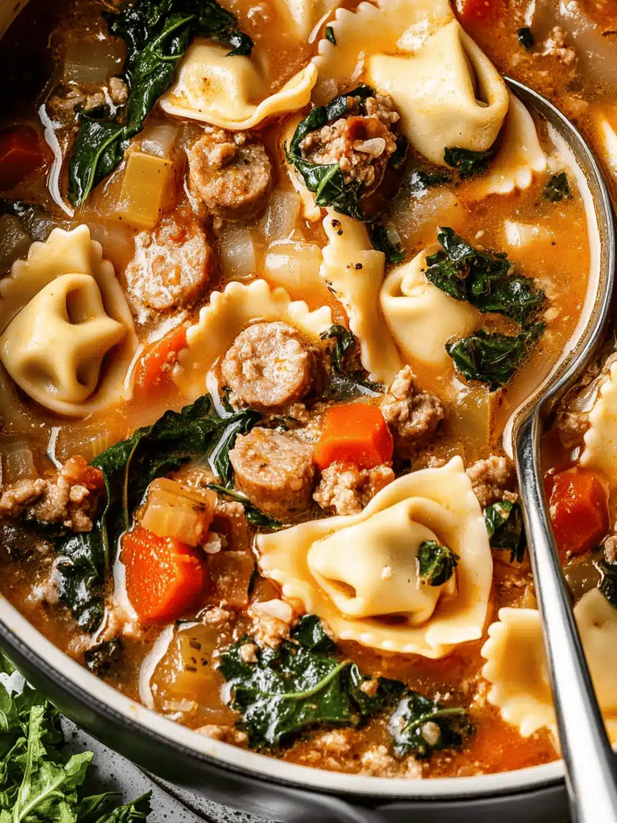 Creamy Tortellini and Sausage Soup
