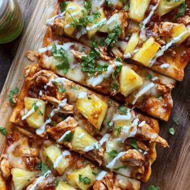 BBQ Chicken Pineapple Flatbread