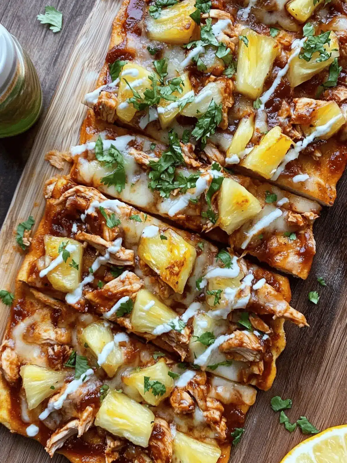 BBQ Chicken Pineapple Flatbread
