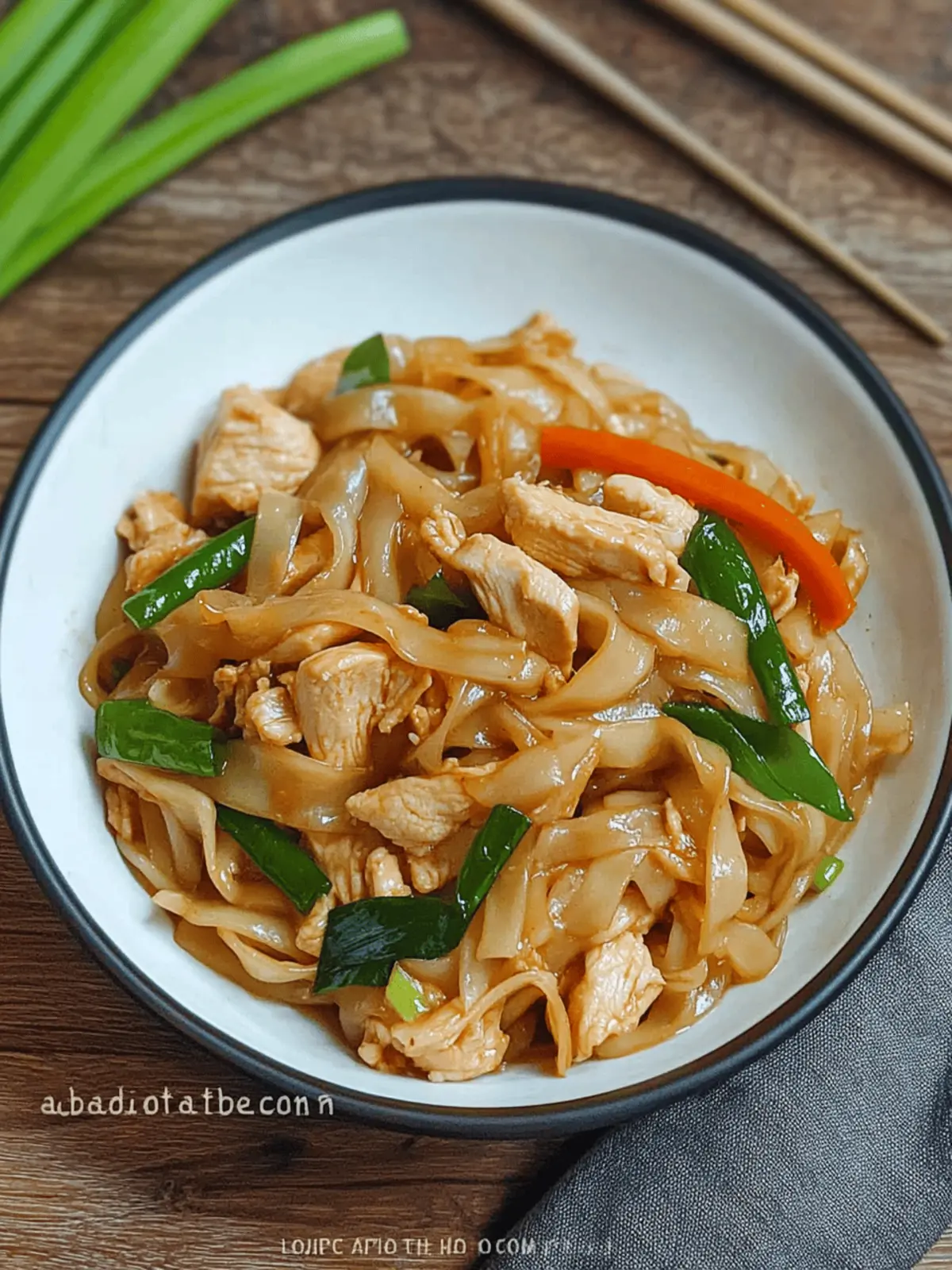 Chicken Chow Fun ( Chicken Fried Rice Noodles)