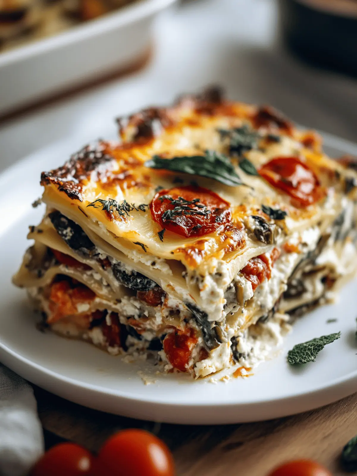 Loaded Veggie White Lasagna