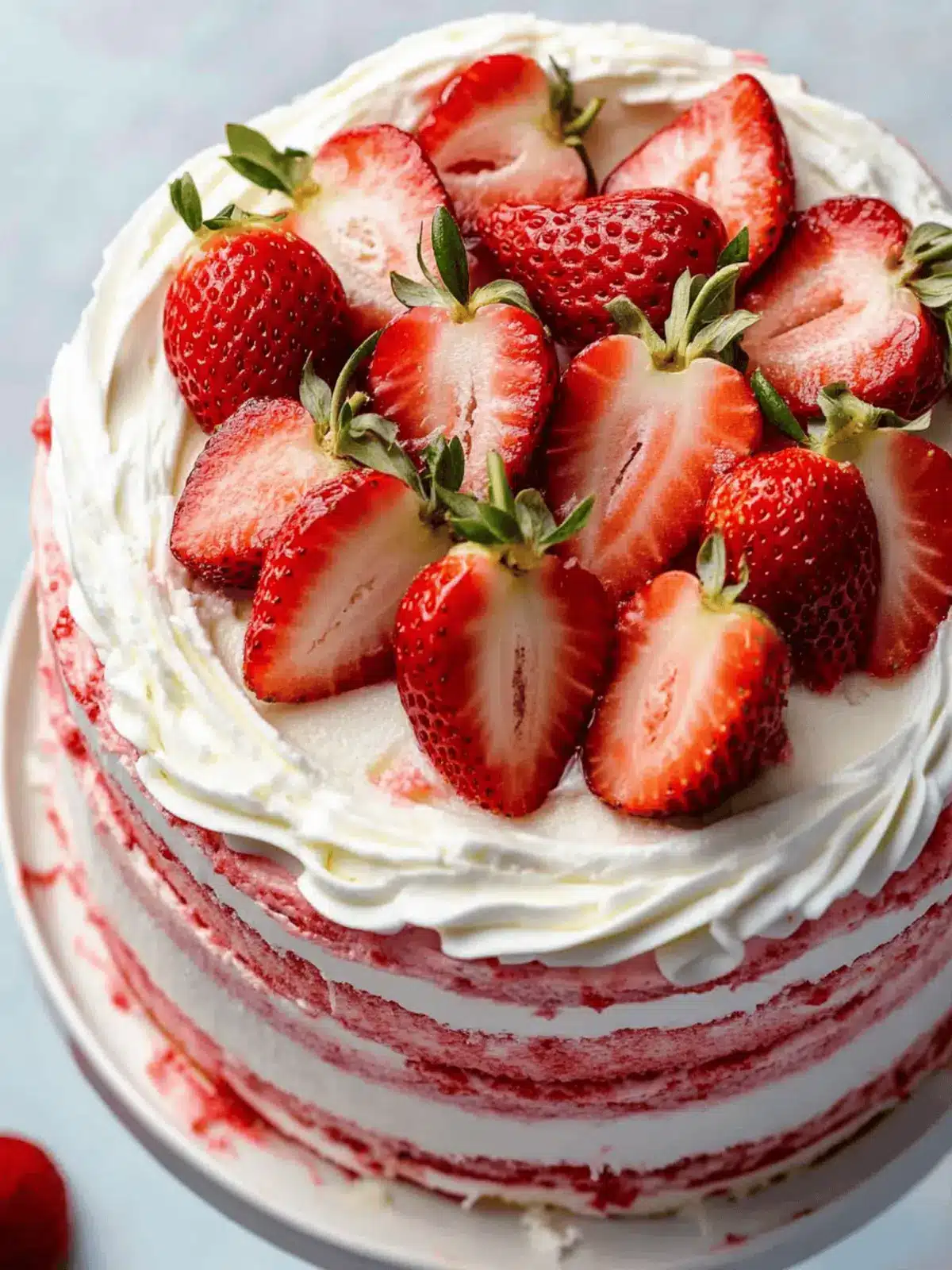 Strawberry Shortcake Layer Cake (Sponge Cake)