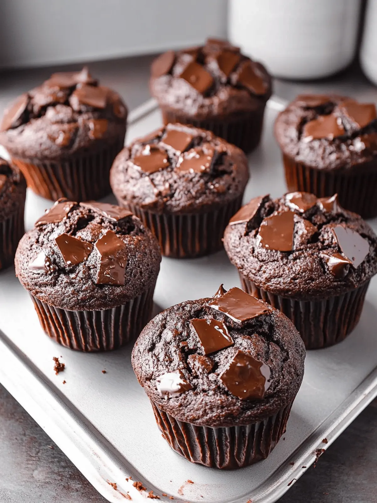 Sour Cream Double Chocolate Muffins