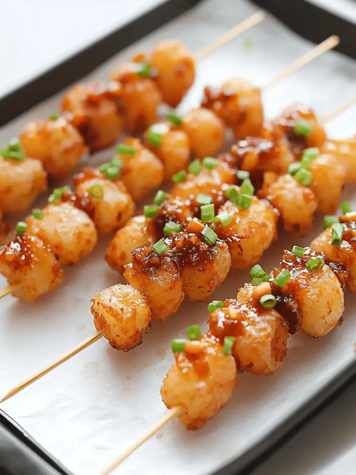 Loaded Tater Tot Skewers