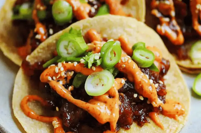 Bulgogi Beef Smashburger Tacos