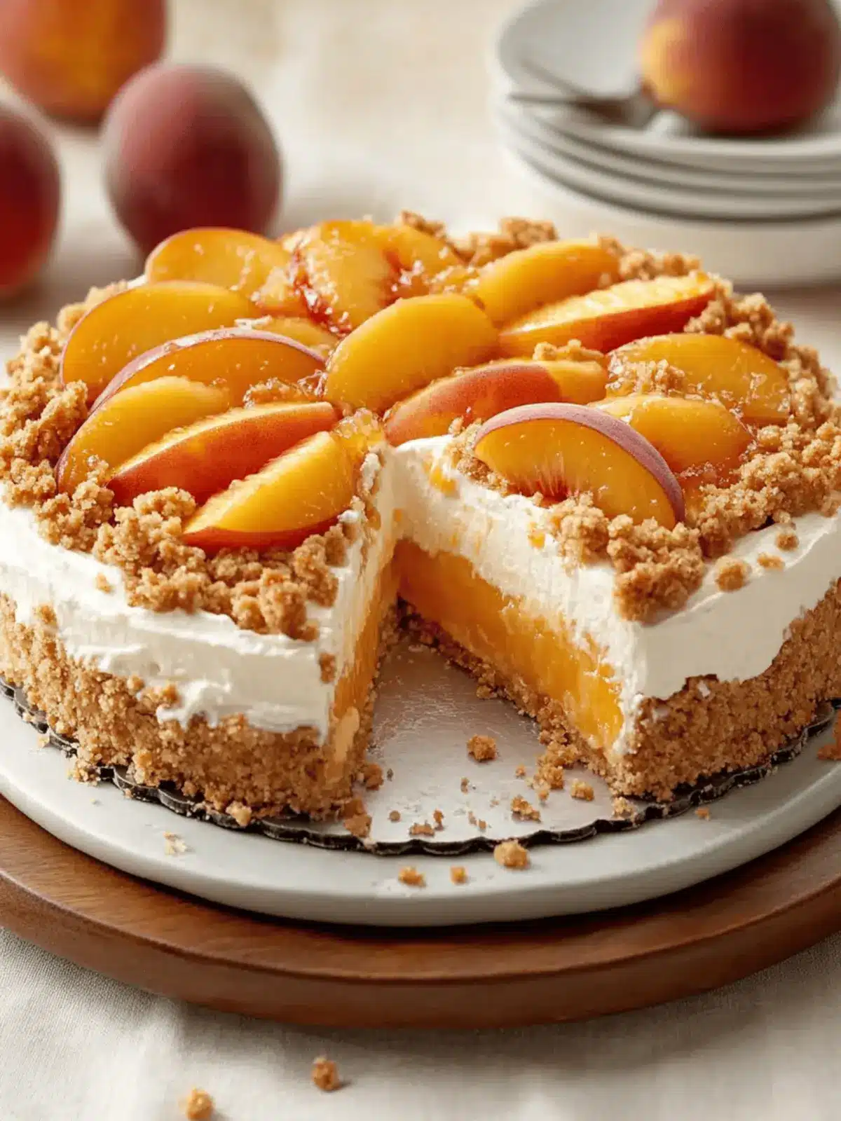 Peach Crumble Cheesecake