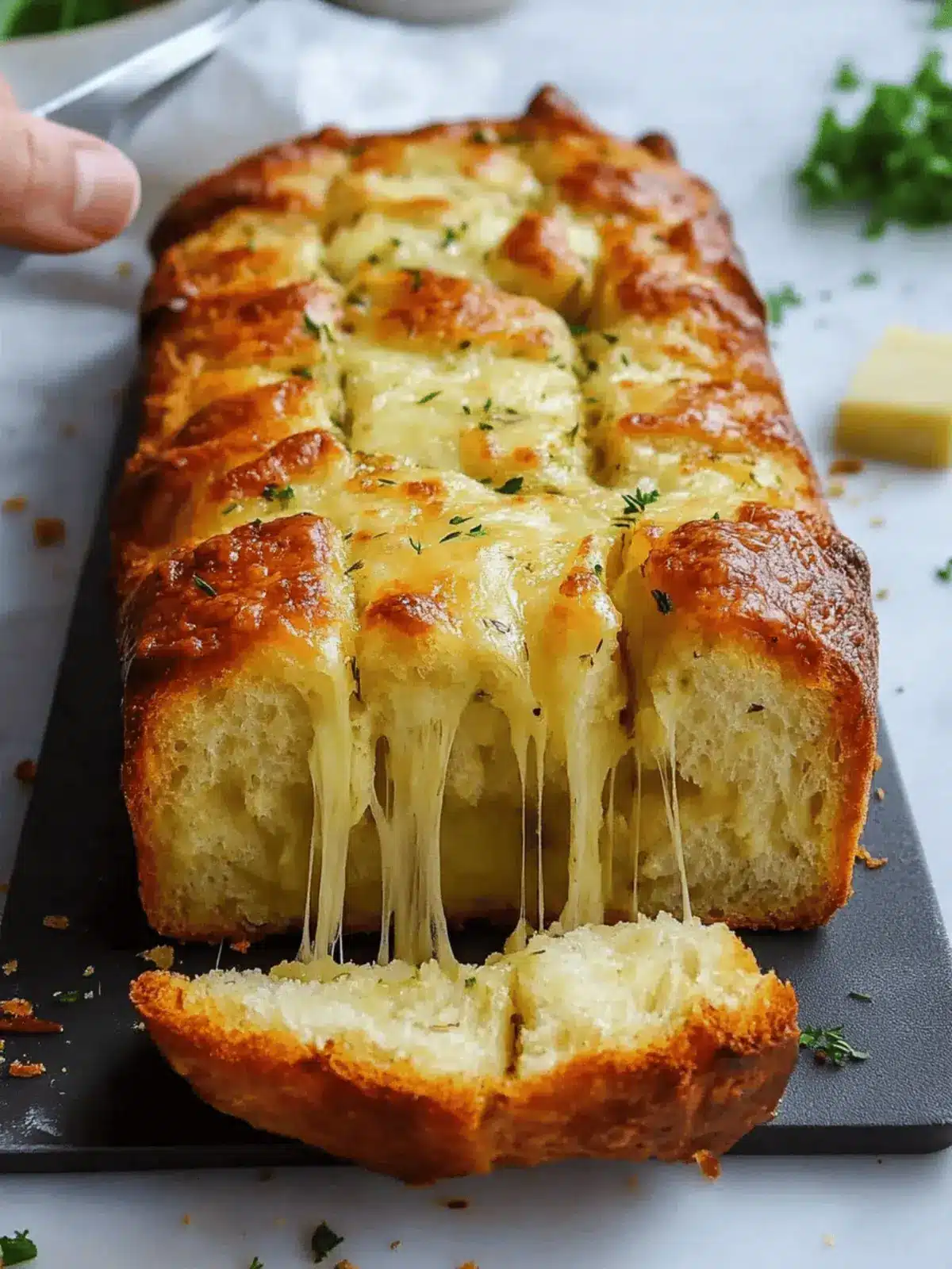 Cheesy Pull-Apart Garlic Bread