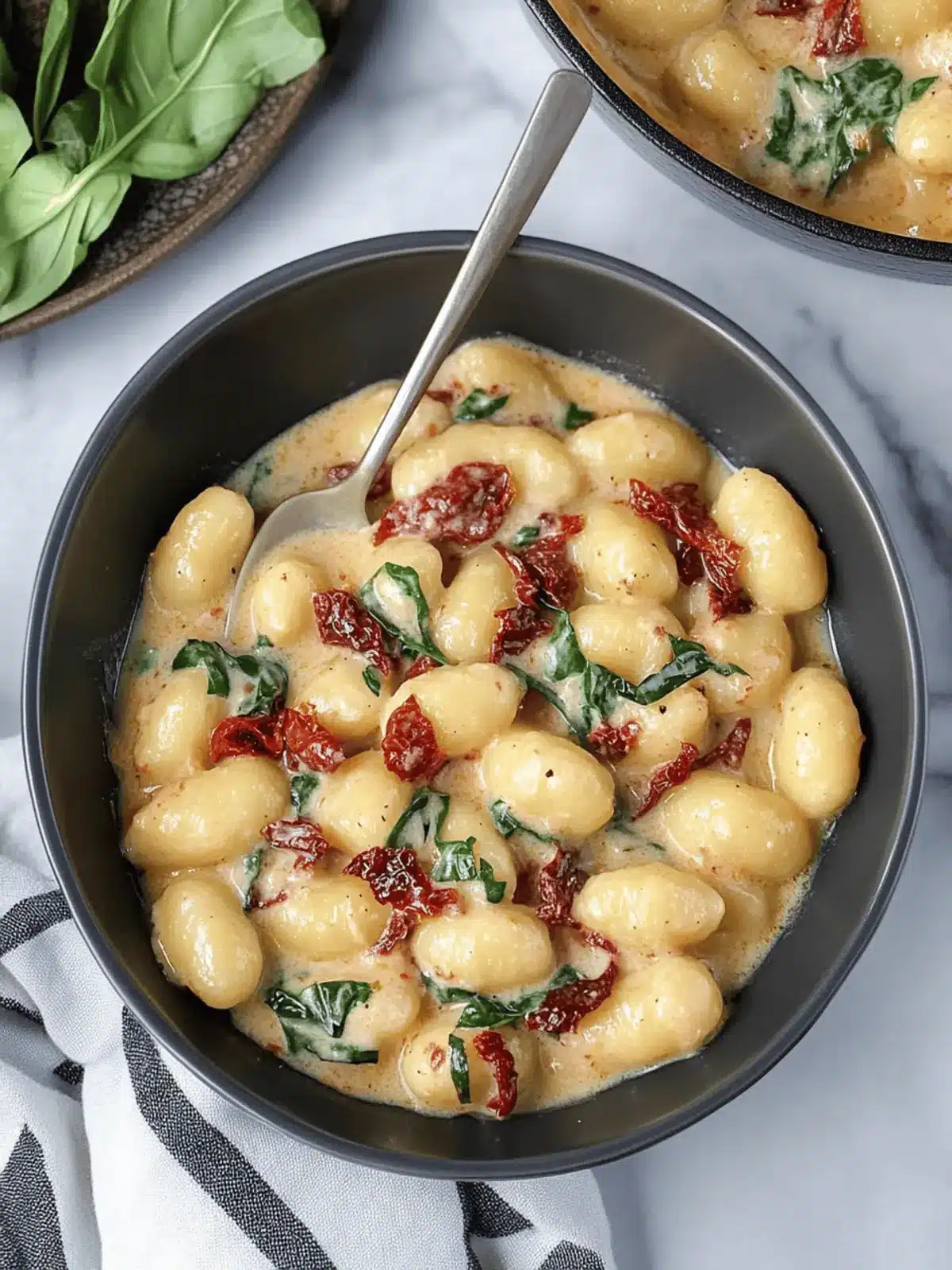 Gnocchi with Creamy Vegan Sun Dried Tomato Sauce