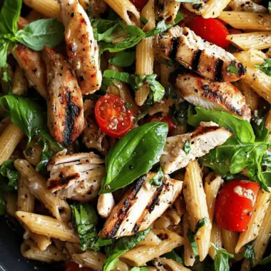 Grilled Chicken Pasta Salad with Balsamic Vinaigrette