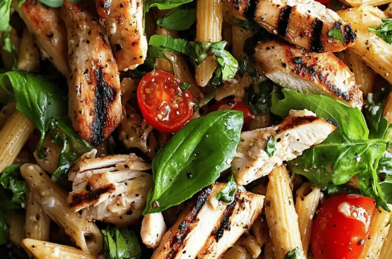 Grilled Chicken Pasta Salad with Balsamic Vinaigrette